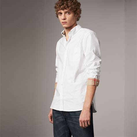 camicia bianca burberry uomo|Camicie Burberry da Uomo in Bianco .